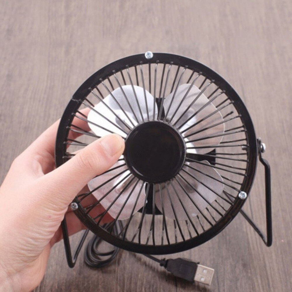 Mini Przenośny Wentylator USB - Cichy Letni Wentylator Tabletowy do Komputera Laptopa PC Plug & Play Metalowa Chłodnica