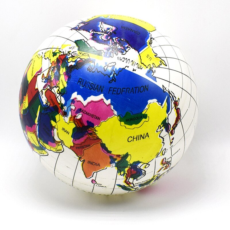 30cm Inflatable Globe World Earth Ocean Map Ball Geography Learning Educational Beach Ball Kids Toy home Office Decoration