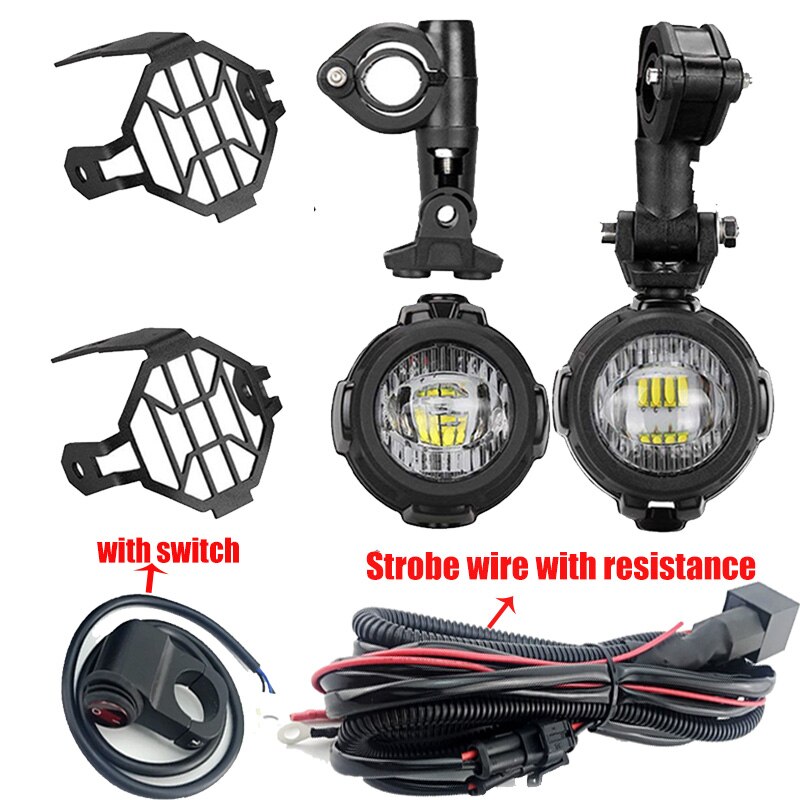 For bmw  r 1200 gs adv lc  r1250gs frontbraketter for motorsykkel ledde kjørelys for bmw  r1200gs adventure lc deler: Blits tåkelys