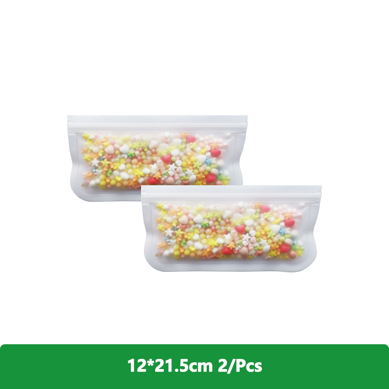 1/2/3/5Pcs Reusable Food Freezer Bags Leakproof Silicone Ziplock Bags BPA Free Meat Fruit Veggies Storage Bag Dishwasher Safe: plum