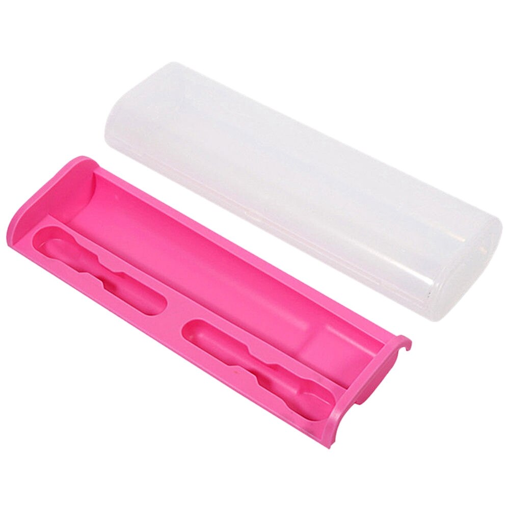 Bærbar elektrisk tandbørsteholder sag boks rejse camping til oral -b 4 farver: Lyserød