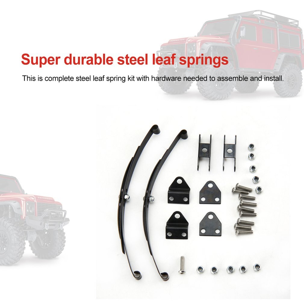 2/4 Pcs 1/10 Rock Crawler Hard Leaf Spring Suspension Stainless Steel Bar for F350 D90 RC4WD Tamiya Axial Truck