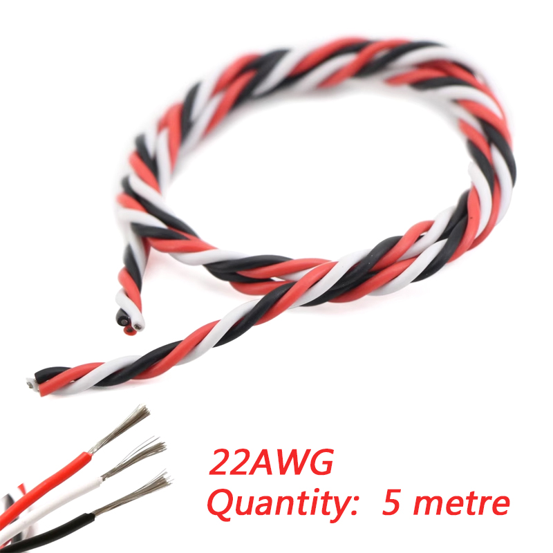 5 Meter 22AWG 60 Ader 3P Twist Servo Verlängerung Kabel Braun verrotten Orange JR Futaba Verdreht Draht Blei Für RC Flugzeug Zubehör: Gelb