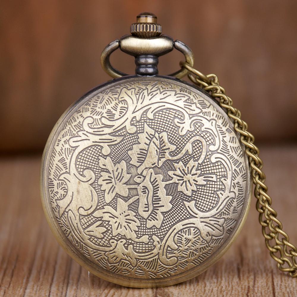 Vintage angel wing lommeur med kæde halskæde kvinder mænd quartz lommeure herre retro fob ur til mænd  pb625