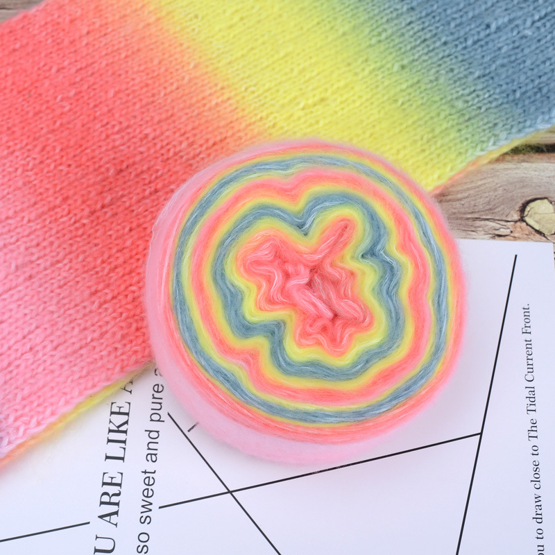 100g Long Plush Mohair Wool Blend Yarn for Hand-Knitting Fine DIY Crochet Thread Socks Scarves Sweaters Blankets