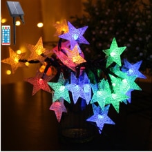 remote control peach blossom solar string lights outdoor fairy light for christmas wedding party decoration with solar panel