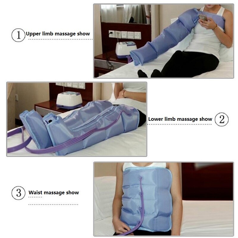 Component Parts of 4 Chambers Air Compression Massager Blood Circulation Pump Wrap for Arm Leg Cuff Waist Relax Massage