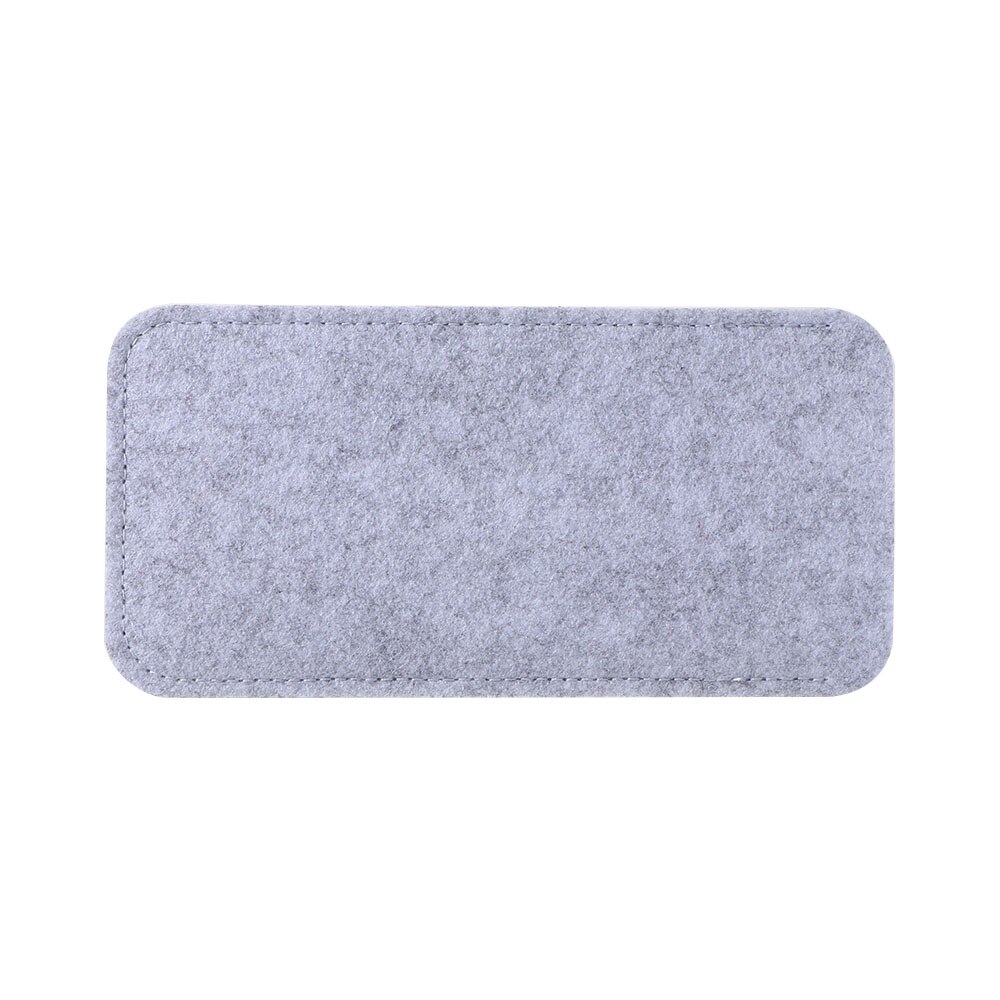 Funda de tela de fieltro suave para gafas, funda portátil de Color puro para anteojos, funda protectora para gafas de lectura: light grey