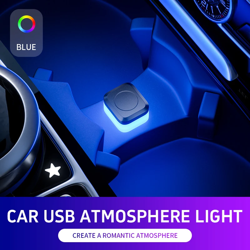 USB Car LED Night Lights Ambient Lighting Car Interior Atmosphere Lamp Auto Decoration LED Neon Bulb Car 5V Plug and Play: Cold White