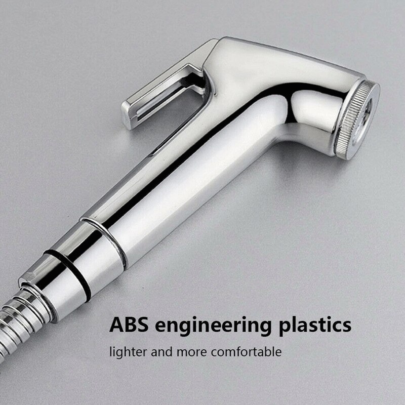 1PC Hand Bidet Spray High Water Pressure ABS Plastic Small Handheld Bathroom Shower Chrome Shattaf Portable Toilet Sprayer Jet: Default Title