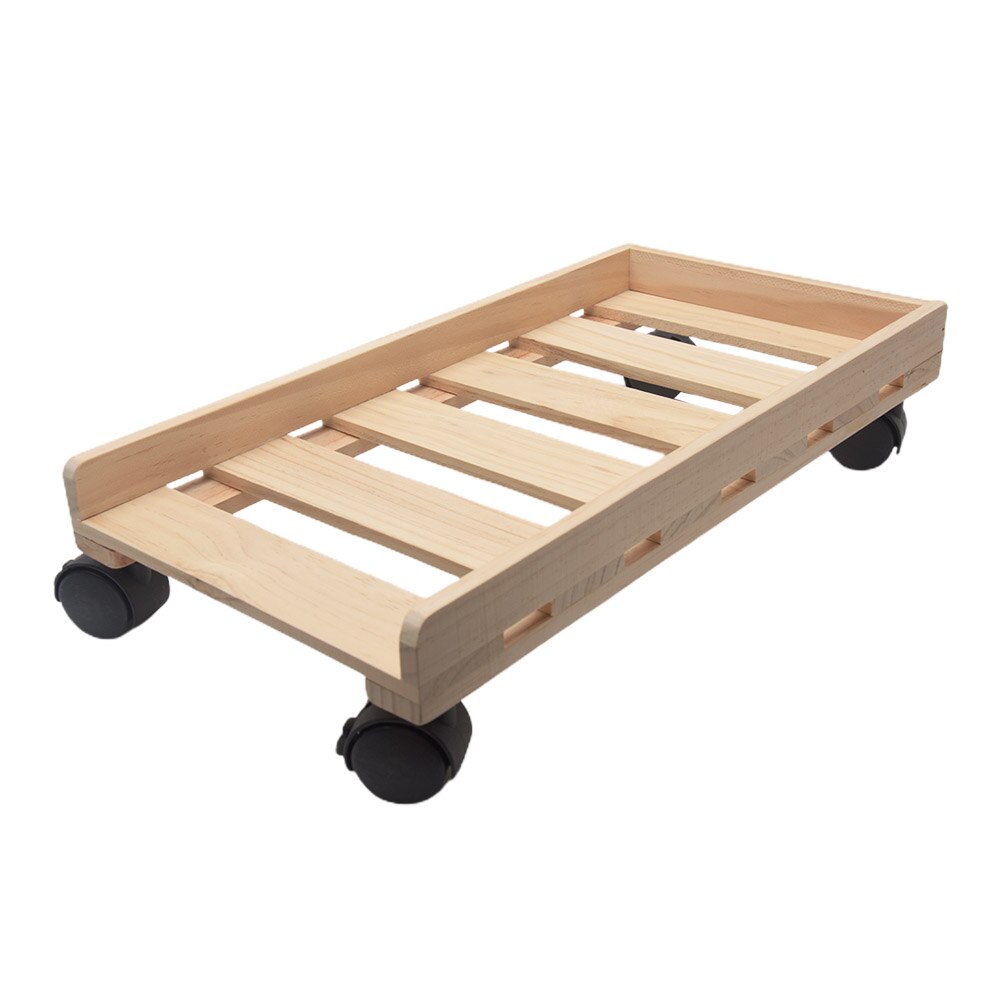 Desktop Office Computer Wooden Adjustable CPU Stand Tower Rolling Wheels Caster Moving Heat Dissipation Case Holder Tray PC