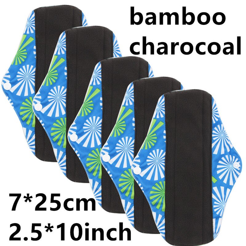 1pc Dag Gebruik Maandverband met Organische Bamboe Innerlijke Waterdichte Gedrukt Regelmatige Flow Herbruikbare Super Zachte Mama Pads: M-31