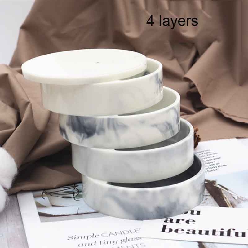 Rotating multi-layer storage box silicone mold DIY Crystal Epoxy Molds Jewelry Container Box Molds