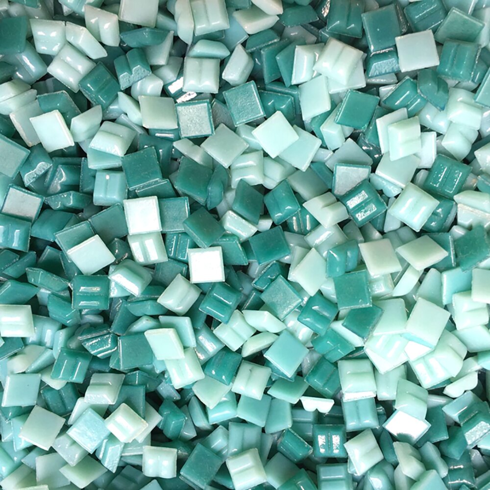 Multicolor Glass Mosaic Tile Square Mosaic Tiles DIY Arts Crafts Making Material: 5