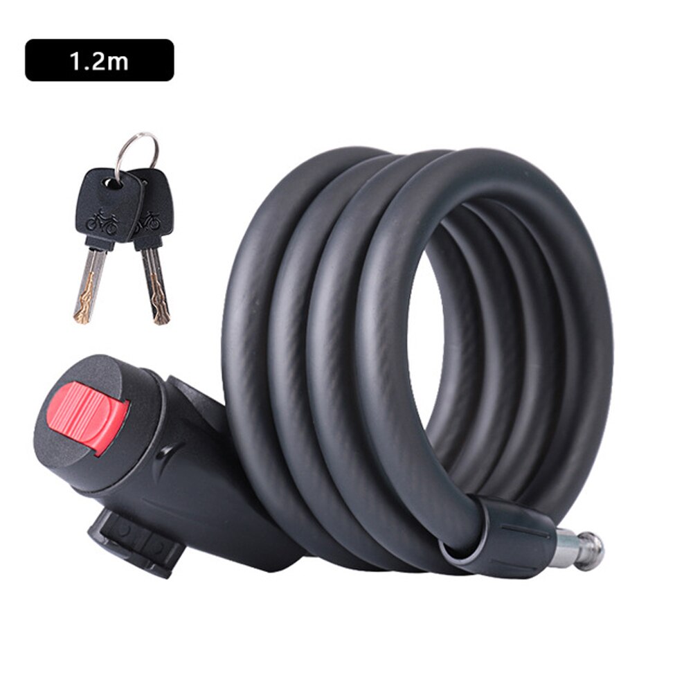 Bike 1.2m Chains Blocks and anti-theft Cord Cable Lock Tough Security Coded Steel Wiring Bicycle Lock 5 Digit Code Combination: Password style 1.8m