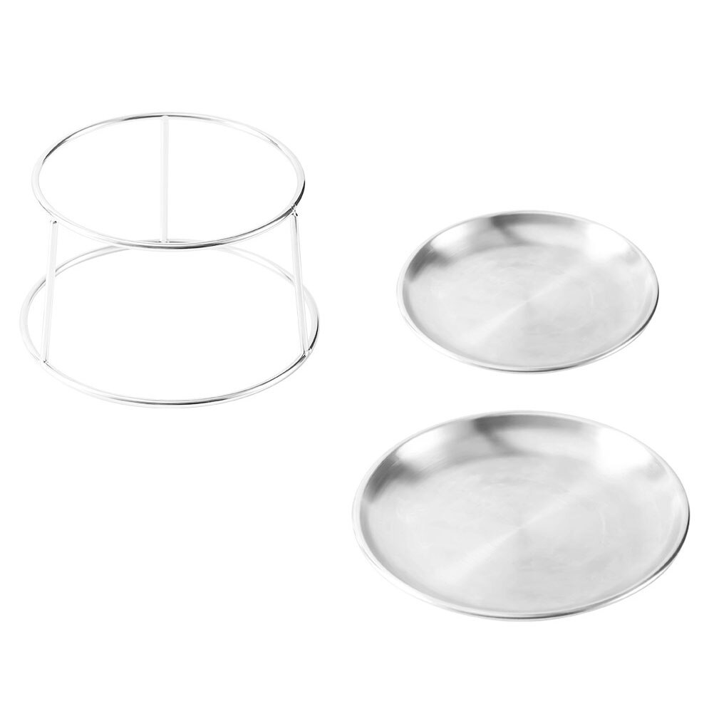 Seafood Platter Sea Food Plate Snack Dessert Platter Kitchen Gadget (Silver)