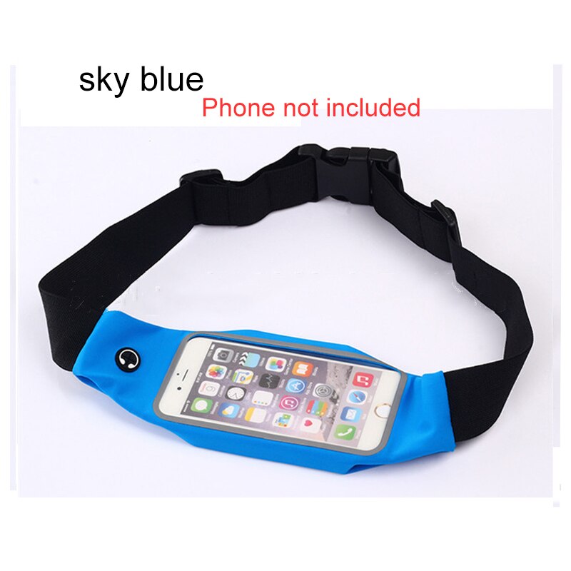 Riñonera deportiva de 5,5-6 pulgadas para iPhone, Samsung y Huawei, funda protectora resistente al agua multifunción para teléfono móvil, riñonera de Fitness: sky blue