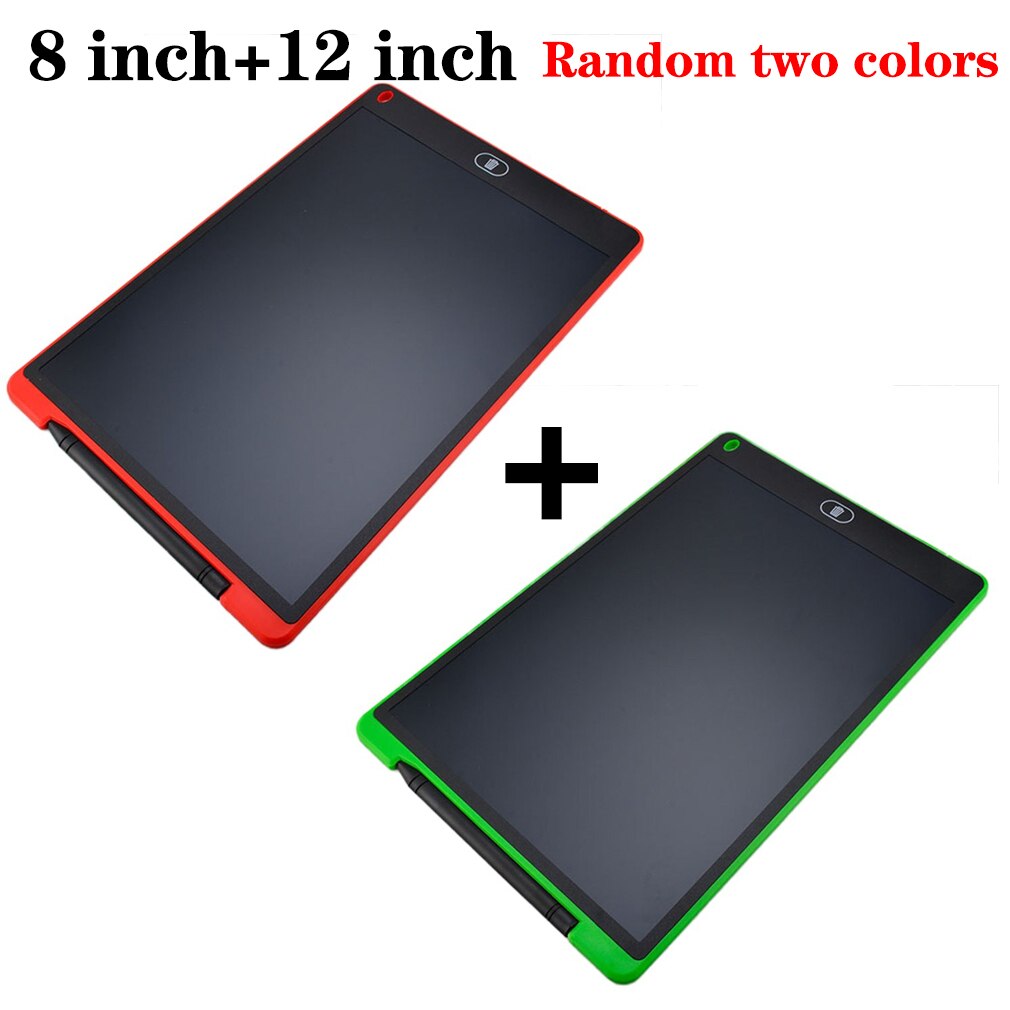 Tavolo da disegno elettronico da 12 pollici tavoletta da scrittura con schermo LCD tavolette da disegno grafiche digitali lavagna elettronica + penna: 8.5 and12 inch 2PCS