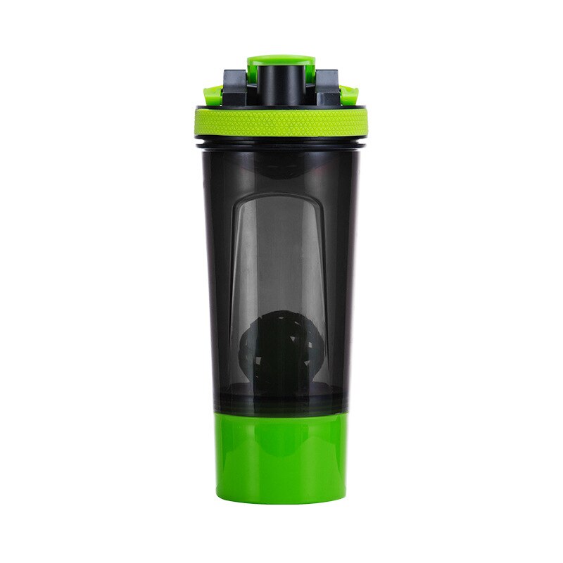 700Ml Wei-eiwit Shaker Fles Plastic Waterfles Bpa Gratis Proteina Shaker Gym Sport Fitness Draagbare Drinkfles: black green