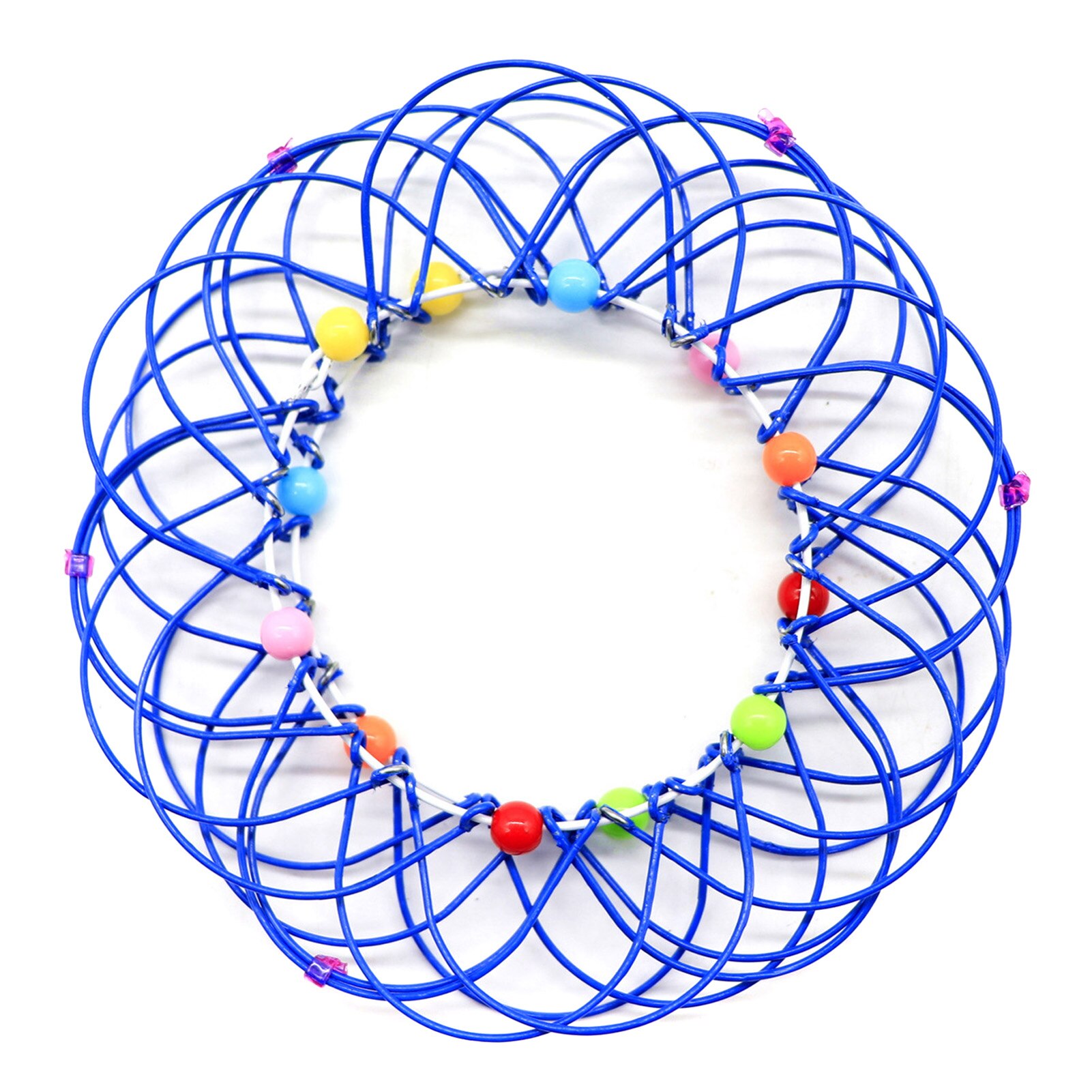 Magic Mandala Flower Basket Toy Multiple Changes Iron Hoop Ring Toy NSV775: Blue