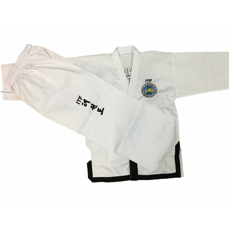 Uniforme de dobok auxiliar de ITF con charreteras separadas bordadas de para el 1ro-3rd Dan