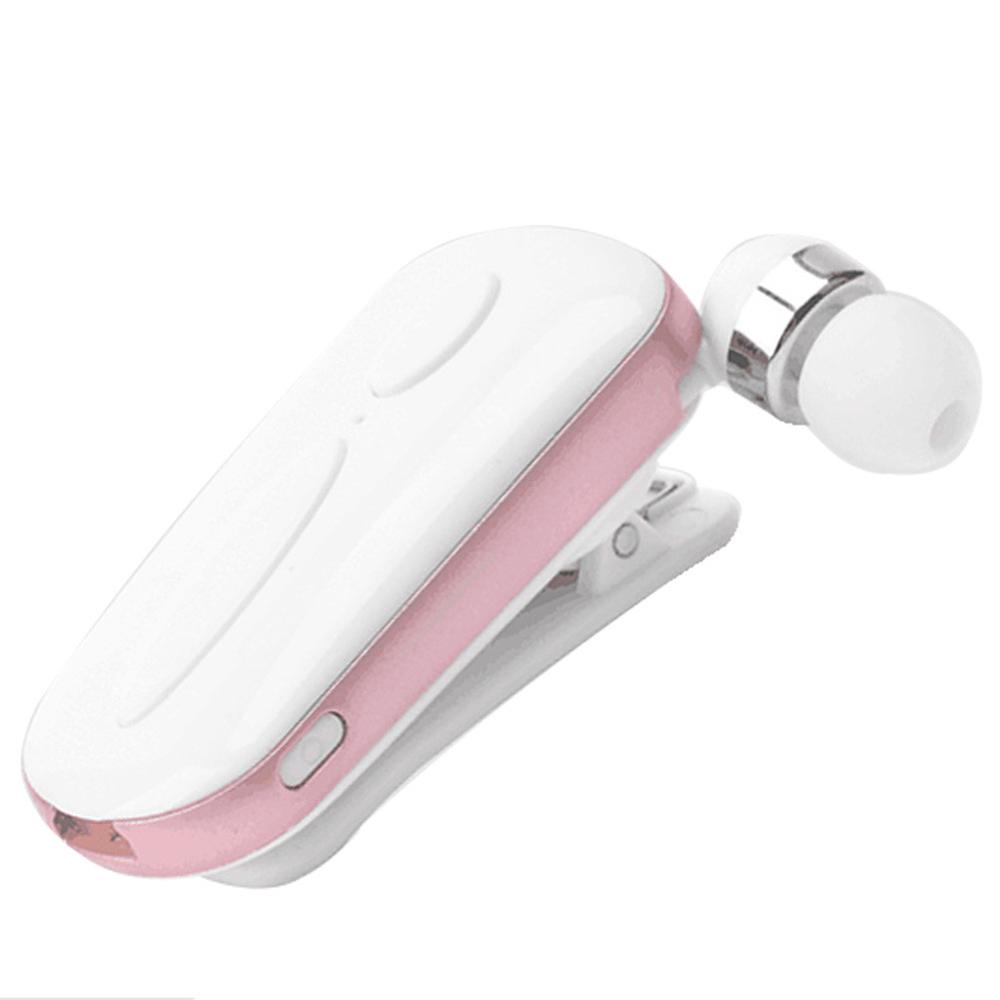 eCos Stereo Wireless Bluetooth Headset Calls Remind Vibration Wear Clip Driver Auriculares Earphone For Phone: White