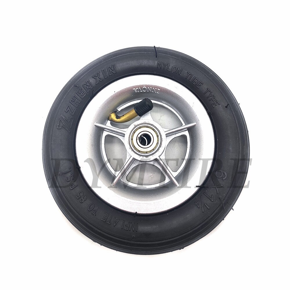 6x1 1/4 Wheel 6 Inch Pneumatic Tire Inner Tube with Aluminum Rim for Gas Electric Scooters Folding E-Bike