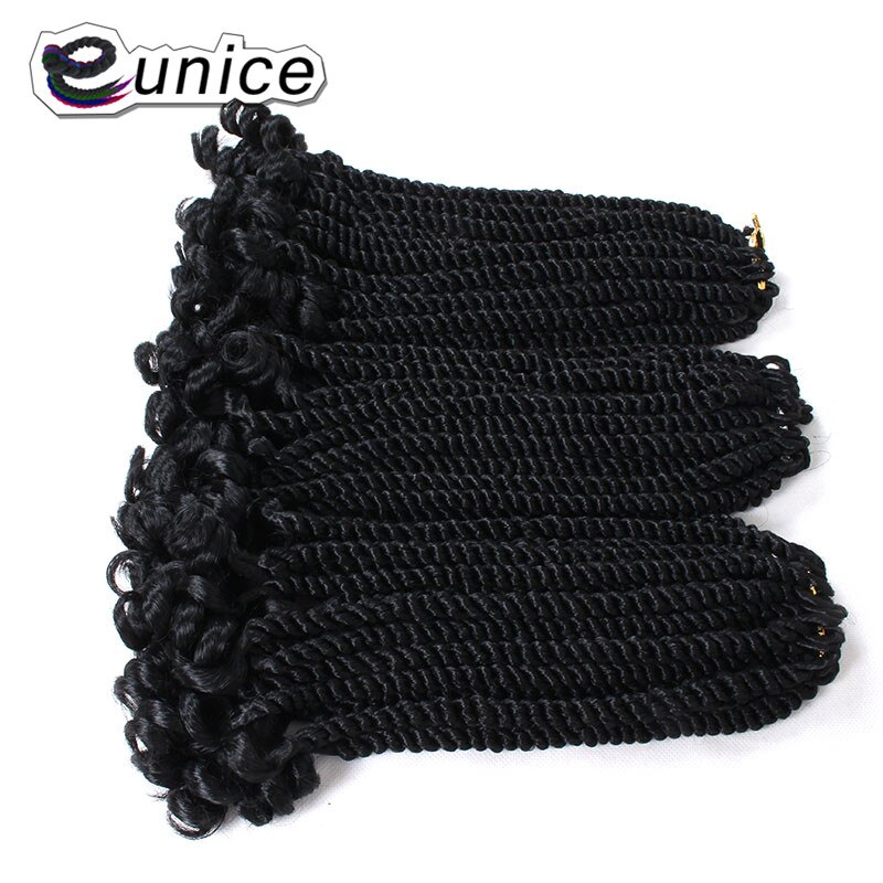 Eunice-Extensions de tresses synthétiques havane au Crochet, en Fiber de haute température, 1 pièce, 1B/27/BUG