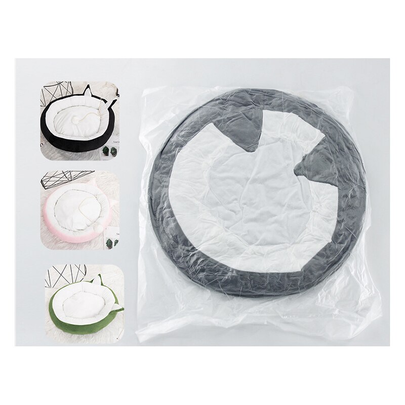 Lit rond et doux pour animaux de compagnie, niche d'hiver pour chiens et chatons, panier de couchage pour chatons et chatons, coussin de canapé confortable