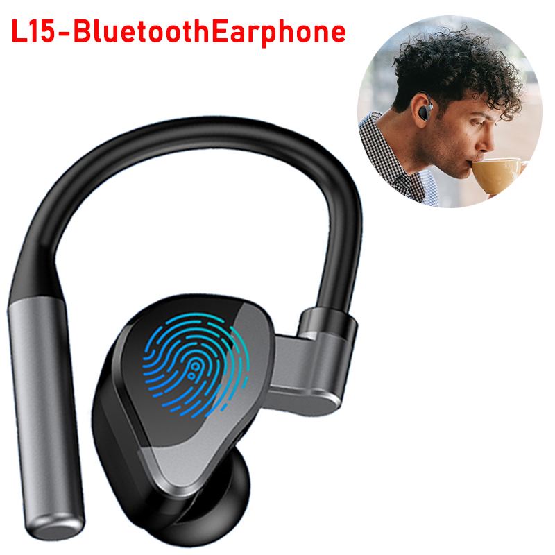 VAORLO-auriculares inalámbricos M-F8, cascos con Bluetooth 5,2, gancho para la oreja, Mini auriculares de negocios, cancelación de ruido de graves HIFI, Auriculares deportivos para juegos: Menta