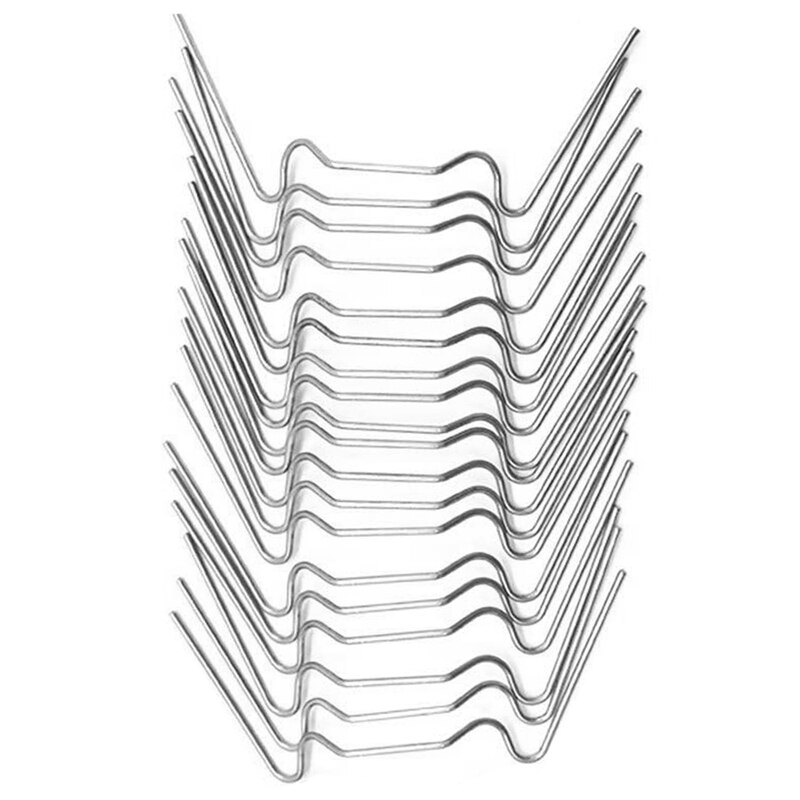 Drivhusglas clips, rustfrit stål m type clips bladfjeder clips til drivhus glashus twin-hall web 100 stk.
