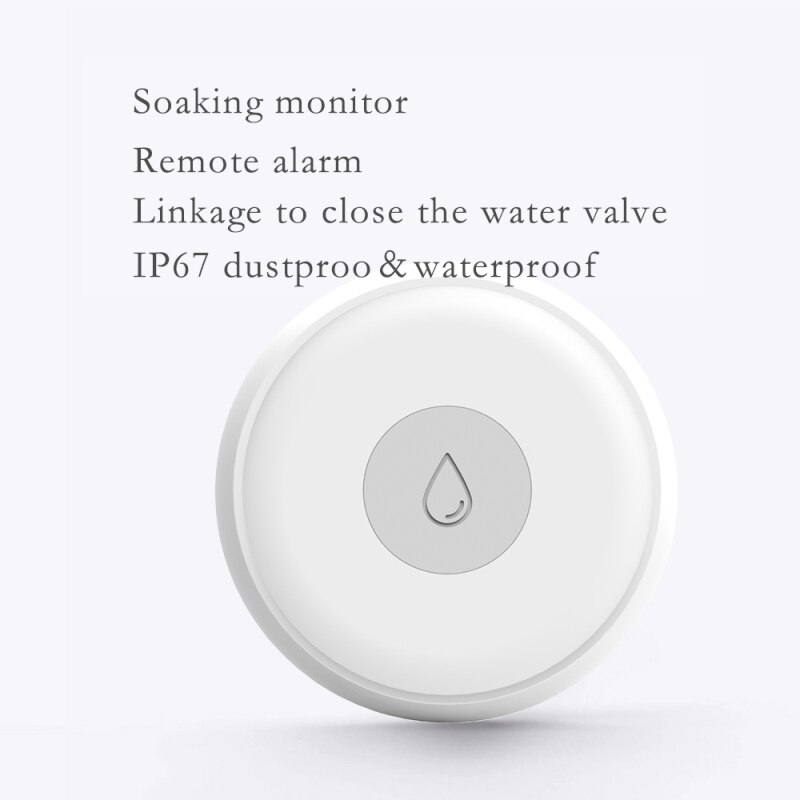 Smart Home Water Leak Sensor Wireless Flooding Detector Water Leakage Detection Alert Water Level Overflow Alarm Tuya App Contro