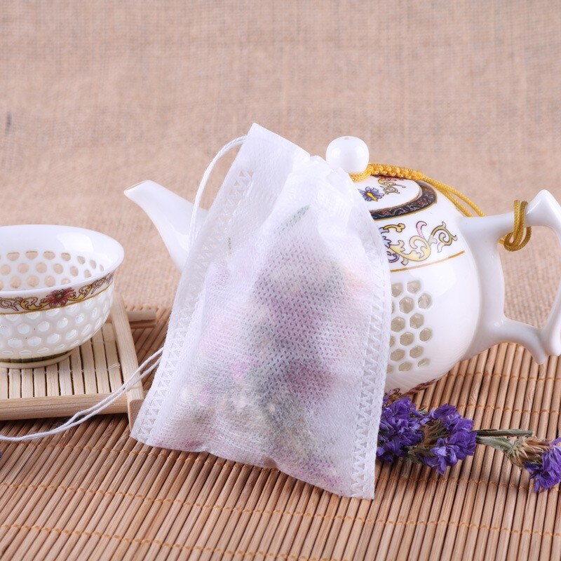 Bolsitas de té perfumadas al por mayor, Infusor de té vacío con cuerda, papel de filtro de sellado para hierbas, Té suelto, Bolsas de te de alta gama