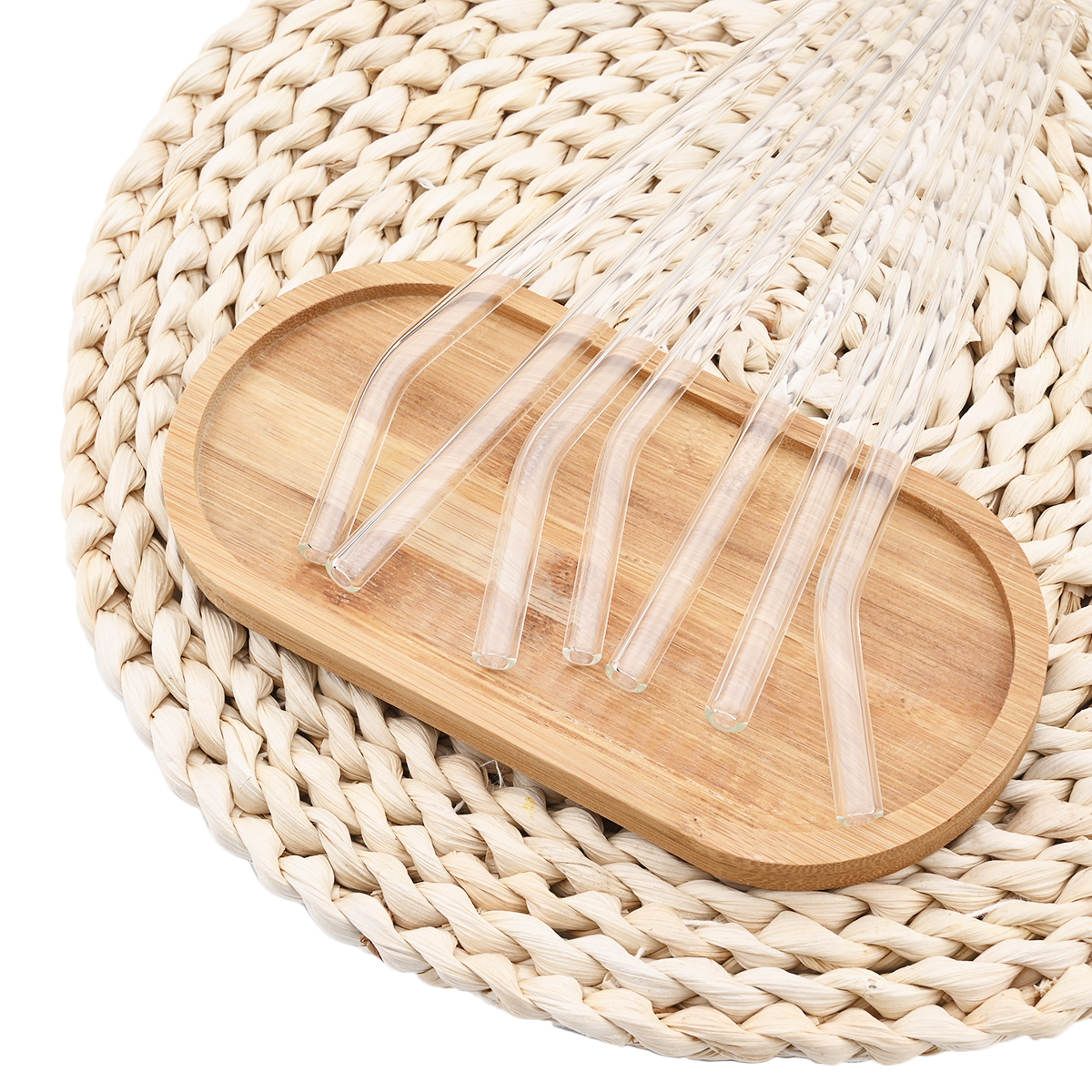 High Borosilicate Glass Straws Straight Reusable Drinking Straw Boba Bubble Tea Milk Smoothies Fruit Cocktails Bar Accessories