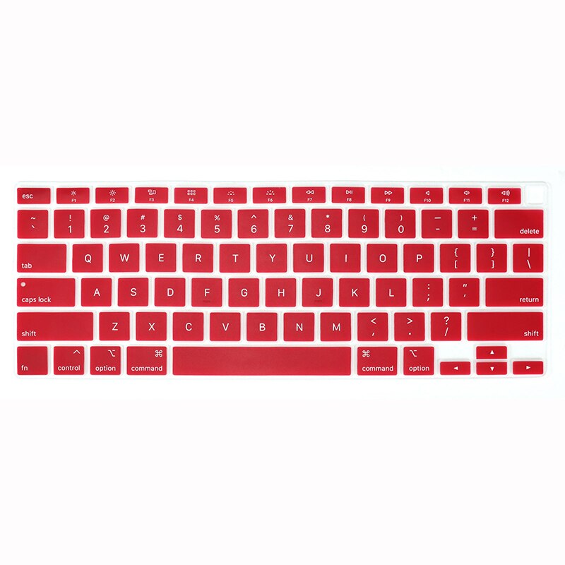 US layout Silicone keyboard protector for Macbook Air 13 A2179 A2337 keyboard cover: Dark Red