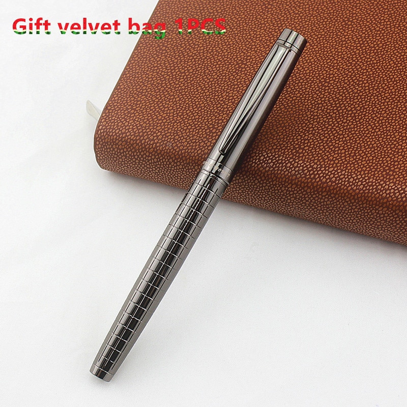 Luxe Set Pen Matte Vulpen met 0.5mm Nib Metalen Inkt Pennen fluwelen zakje