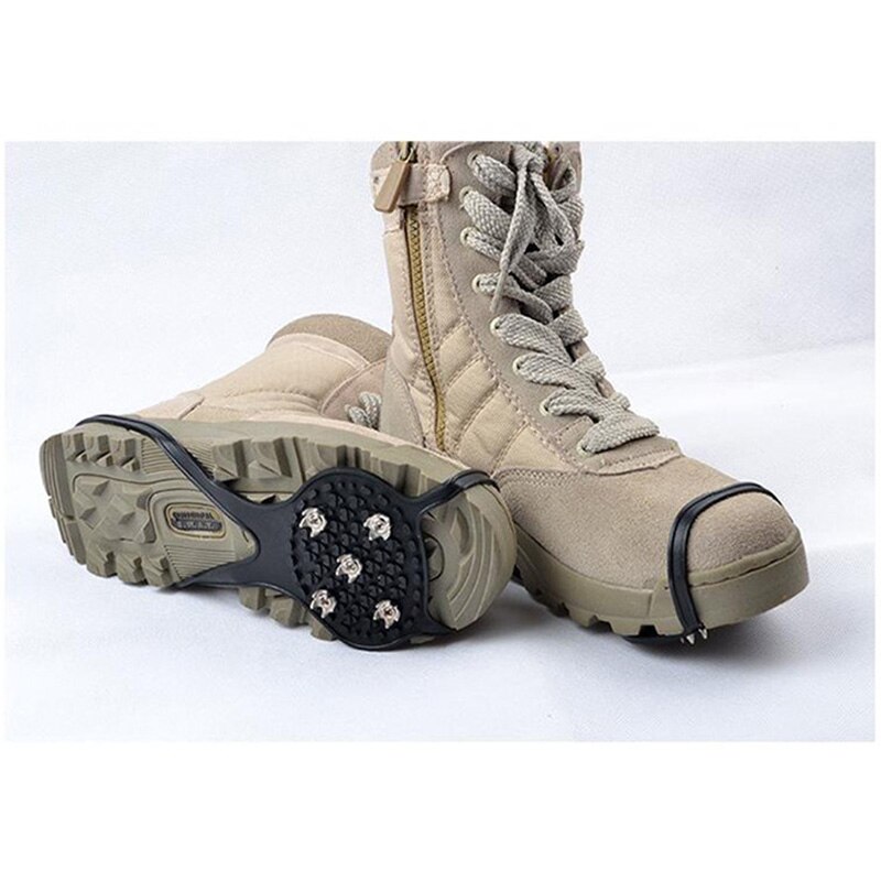 1 Paar Silicone Klimmen Antislip Schoen Grip Ijs Sneeuw Grips Cleat Over Shoe Spikes Studs Stijgijzers SAL99