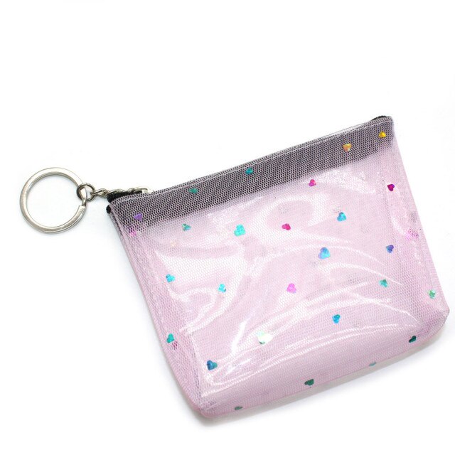 transparent Frauen Karte fallen Visitenkarte Halfter Männer Kreditkarte Tasche Ich würde Karte Mini Brieftasche Mädchen Geldbörse: Rosa