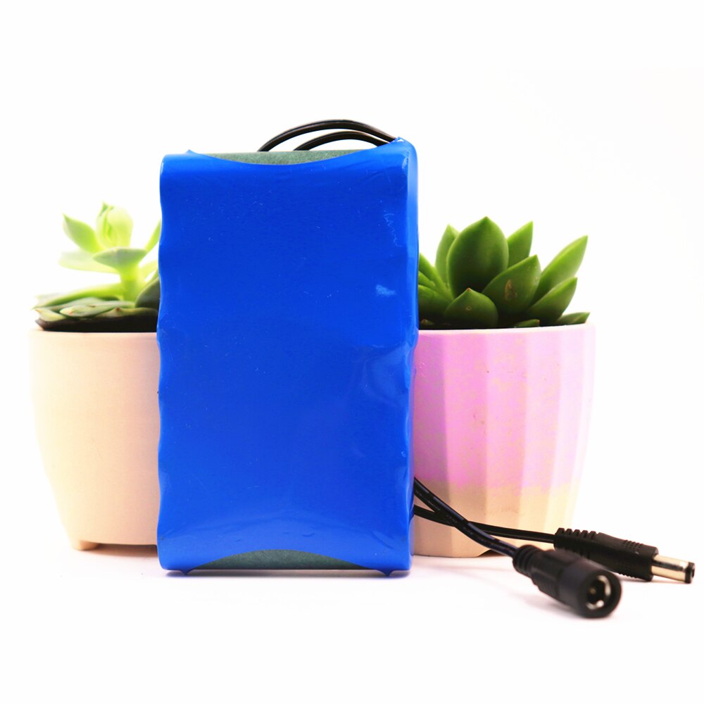 Portable Super 18650 Rechargeable Lithium Ion battery pack capacity DC 12 V 8000 Mah CCTV Cam Monitor+battery charger 12v