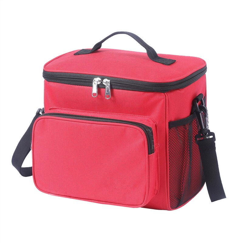 Bolsa grande de hielo para exteriores, suministros de pícnic para campamento, viajes, playa, nevera para trabajo, refrigeradores portátiles para nevera térmica, bolsa de Almuerzo: Red