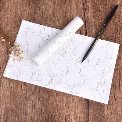 Papel de escritura vintage hecho a mano para escuela y oficina, material de papelería para dibujo, caligrafía, planta suave, 10 unids/lote