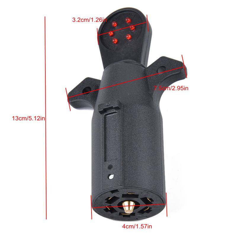 7-Weg Klinge Anhänger Licht Verdrahtung Schaltkreis-Tester Runde Adapter Stift Stecker RV UNS Stecker schalten Kontrolle Signal Sensor Auto Zubehör