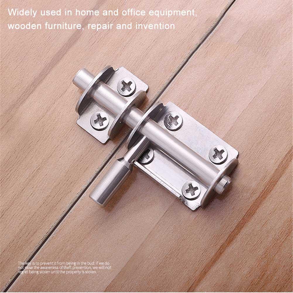 thumbnail image 2 of Heavy Duty Slide Bolt Gate Latch For Wooden Fence And Vinyl Shed, Black 2 of 9