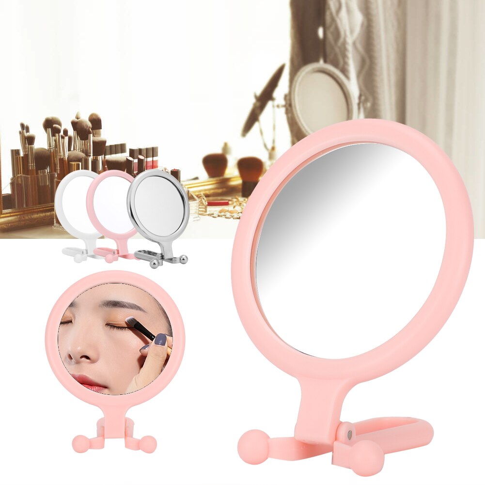 Double-Sided Makeup Mirror 10x Magnifying Portable Foldable Handheld Cosmetic Mirror For Home Travel Office Hand Mirror Makeup