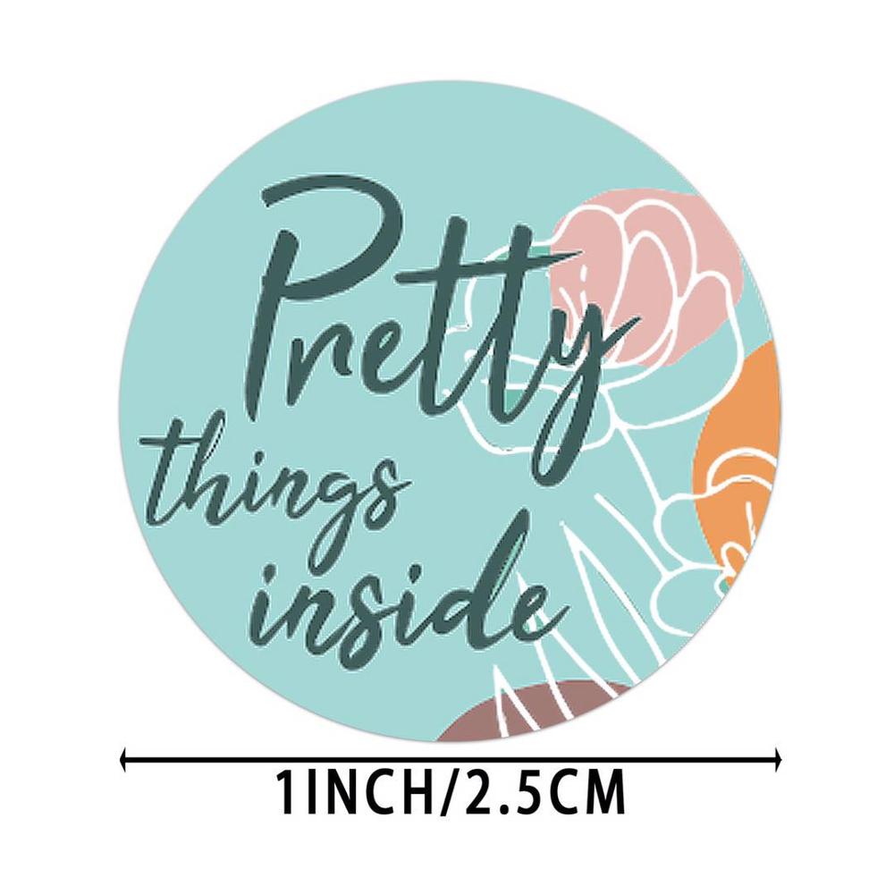 Pretty Thing Inside Sticker With Rose 500pcs Thank You Seal Labels For Handmade , Food, Business Envelope Card Stationery