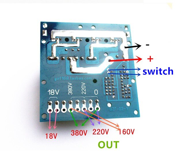 500 W Omvormer DC naar AC 12 V 24 V 18 V 0-220V-380V booster