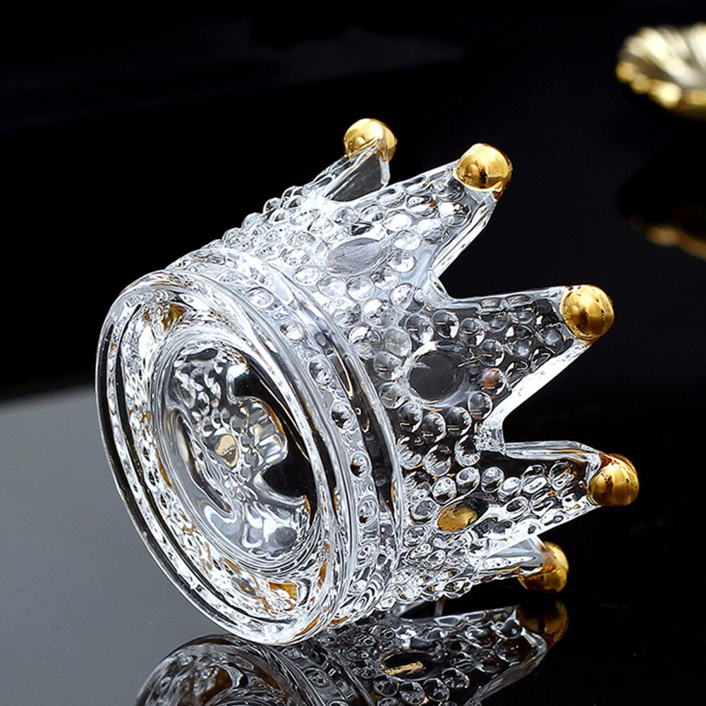 Transparent Dresser Makeup Sponge Holders Desktop Bathroom Display Crown Shape Puff Cosmetic Storage Practical Washable Glass