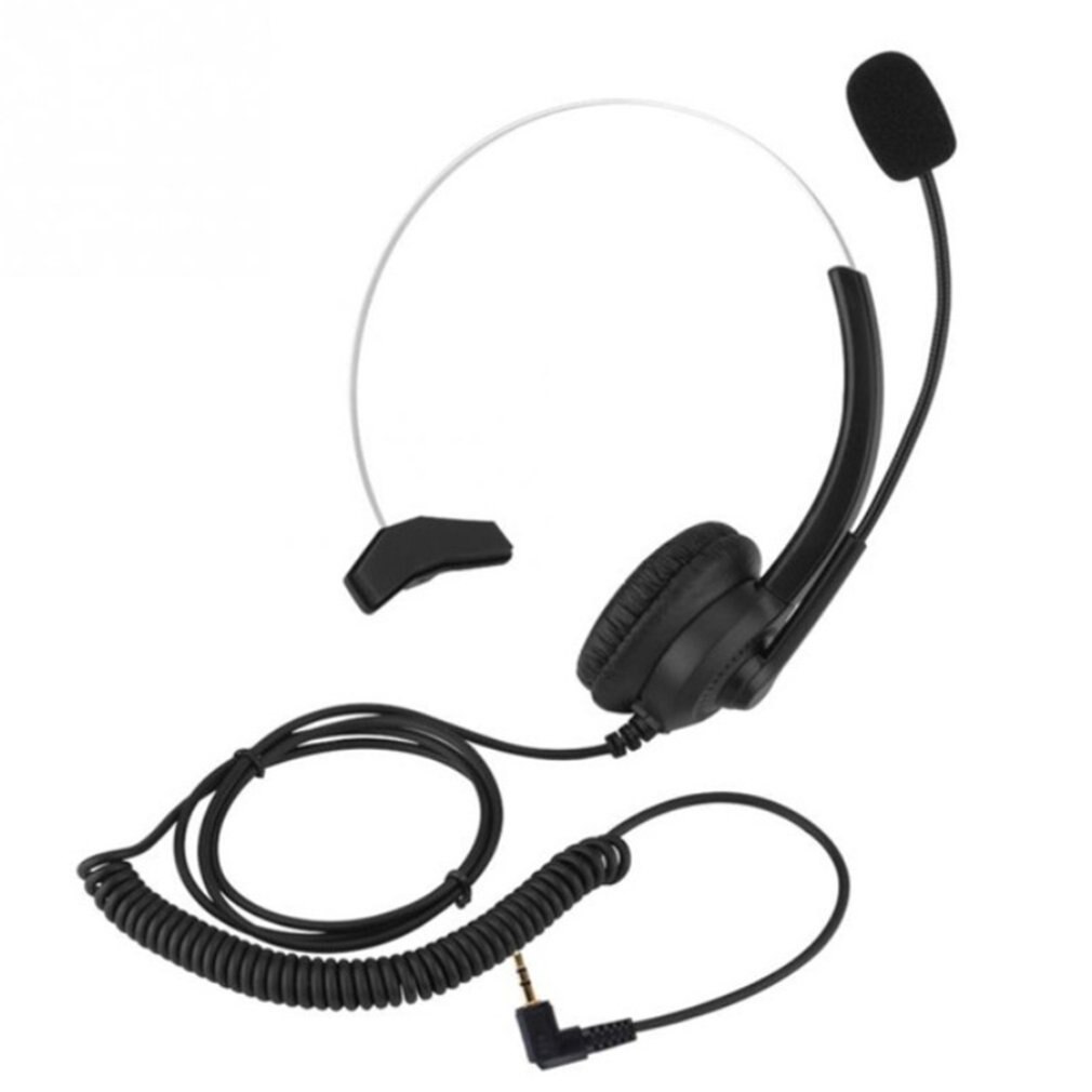 Centre d'appel casque avec Microphone 2.5/3.5mm prise téléphone voix Interphone casque pour ordinateur PC jeu contrôle du Volume: 2.5mm plug