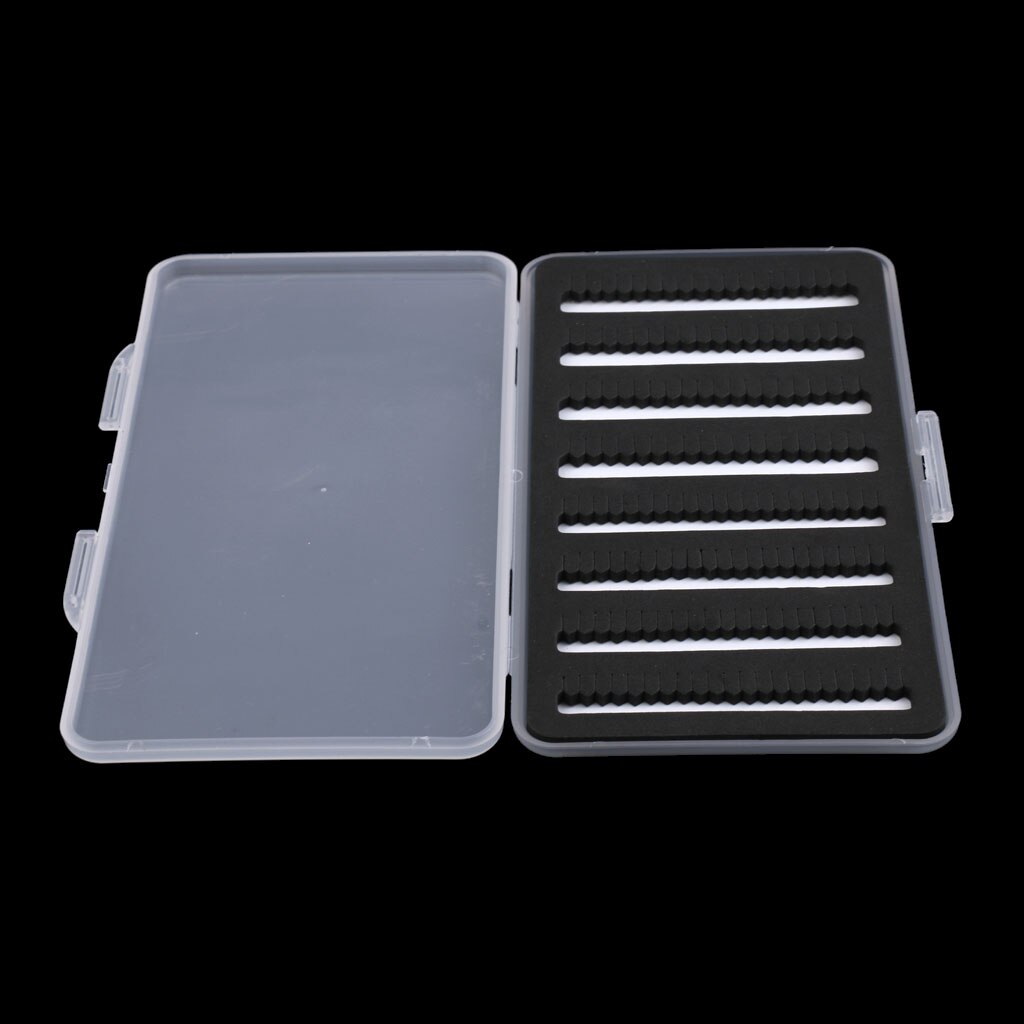 Waterproof Fly Fishing Box Super Slim Fly Box Slit Foam Clear Plastic Flies Lures Hooks Storage Fly Fishing Tackle Box