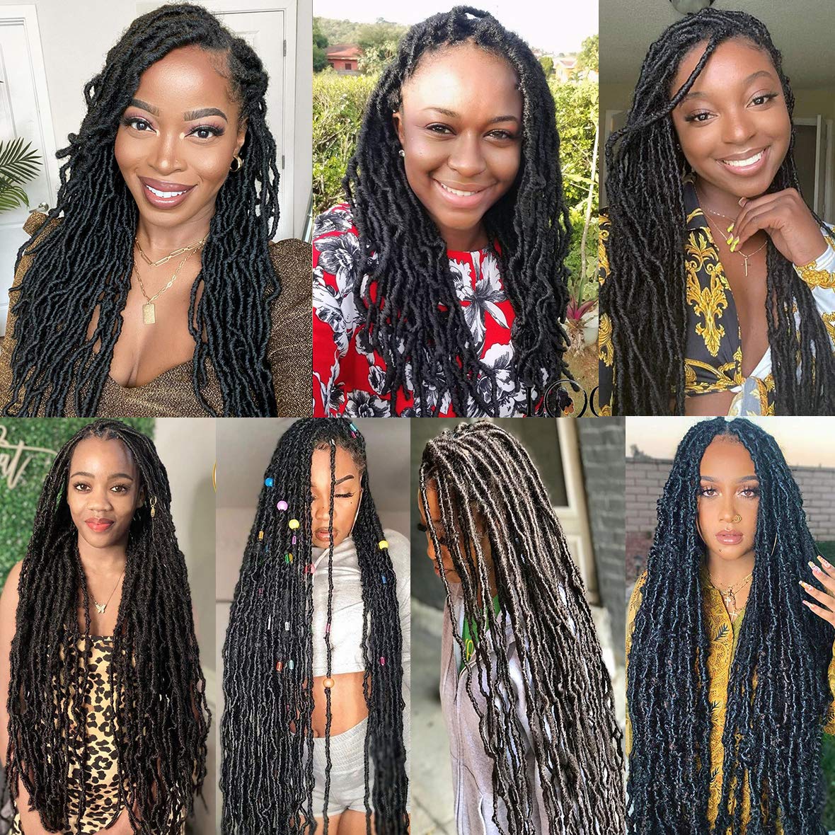 Crochet Hair Braids Soft Natural Extension Faux Locs Braiding Hair Extensions Curly 18 Inch Nu Locs Synthetic Braids